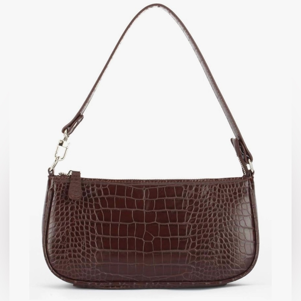 Crocodile Effect Retro Faux Leather Classic Shoulder Purse